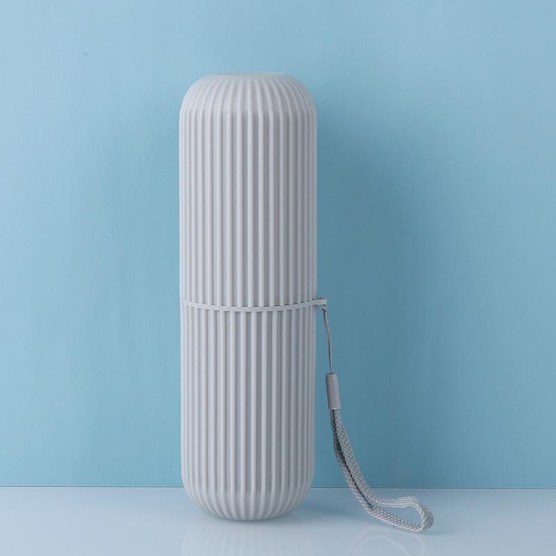 

Portable Striped Toothbrush & Gargle Cup Set with Lid