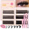 384 Tufts False Eyelashes Set 10-16Mmdiy Segmented D Song Thick Single Tufts Eyelashes