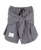 Holpeipeo Check Three-Way Shirt Skirt (Purple Grey)