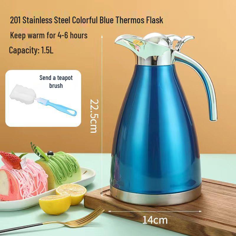 304 Stainless Steel Large Capacity Insulated Kettle – Ideal for Home, Hotel, or Commercial Use
