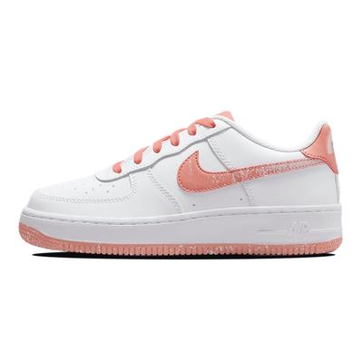 נעלי סניקרס Air Force 1 Low LV8 לבן שור אדום בהיר GS DM0985-100