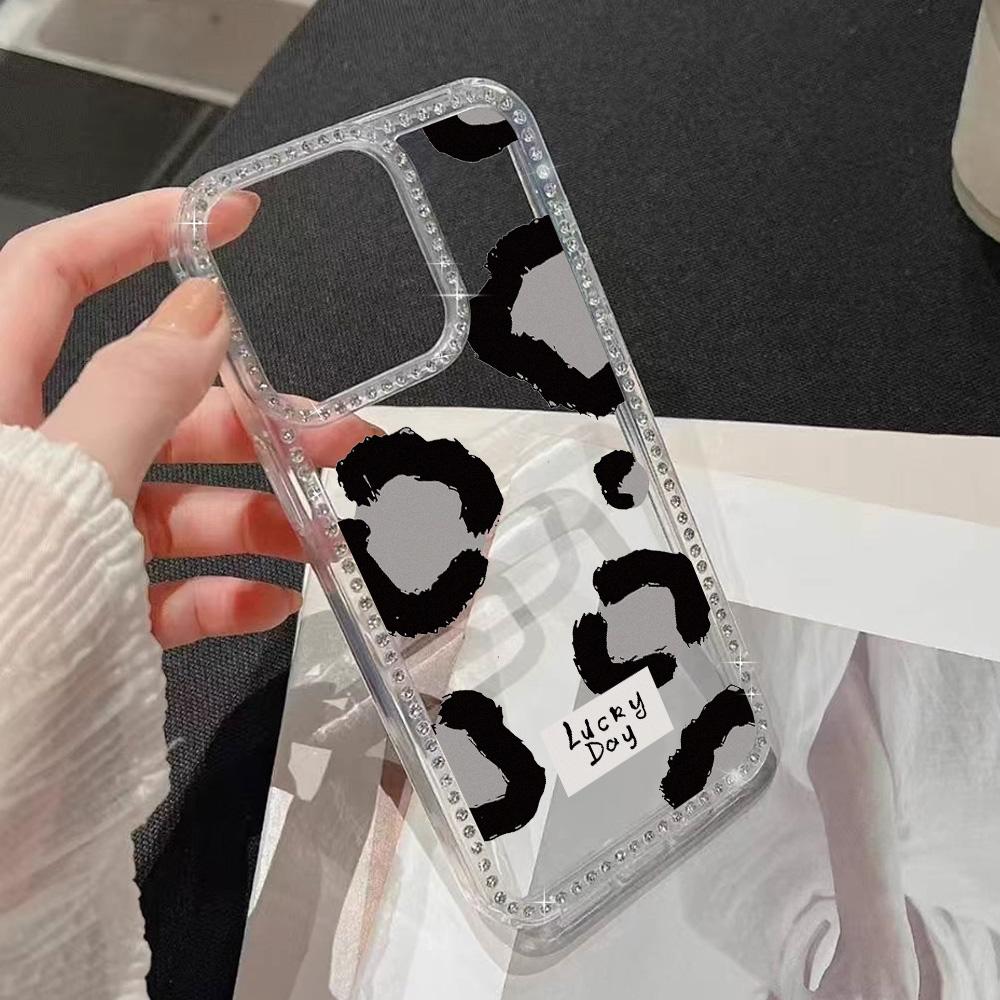 Bracelet Chain Phone Case For iPhone 17 16 15 13 14 for 17Air 17 12 14 16 Pro 17 14 16 Pro Max Sparking Diamond Cute Pattern Hard Cover With Lanyard