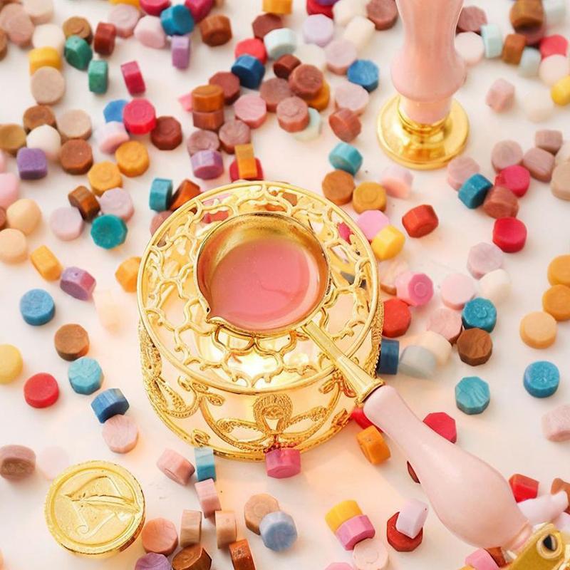 Vintage Wax Furnace DIY Craft Melting Candle Wax Sealing Heater Stove Spoon Sealing Wax Seal Tool Craft Supplies Wedding Gifts
