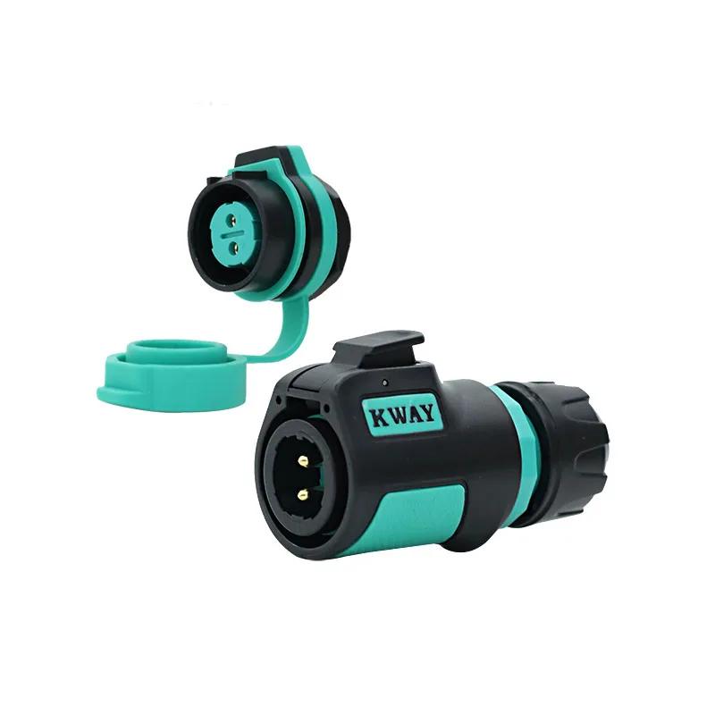 KWAY K20 Bulkhead Connector M20 Industrial 2 3 4 5 7 9 12Pin Soldering 12V Male Plug Female Socket Panel Mount Waterproof IP68