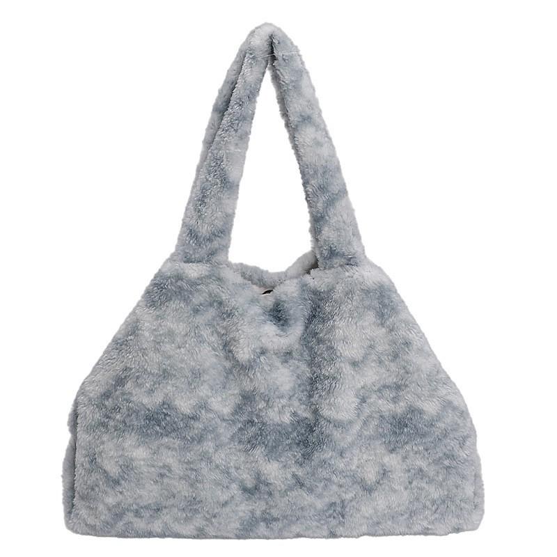 2025 New Style Plush Women's Shoulder Bag Fashionable All-matching Large-capacity Handbag Stock Is Sufficient