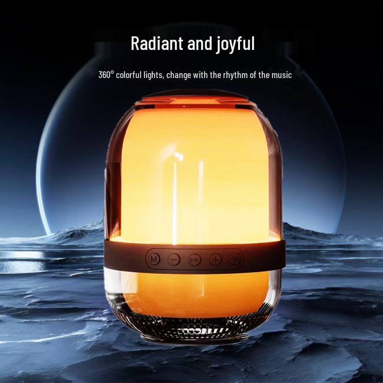 Bluetooth Smart Reconnection Mini Portable Outdoor Speaker with Subwoofer & Colorful Lights M9