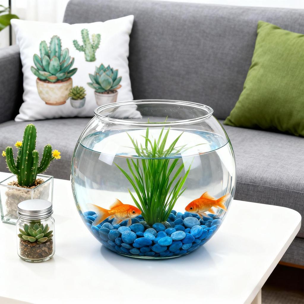 Fischschale Klar Bruchfest Aquarium Zubehör Blasenpflanzer Schale für Tischmittelstück Partydekorationen Heimveranstaltung