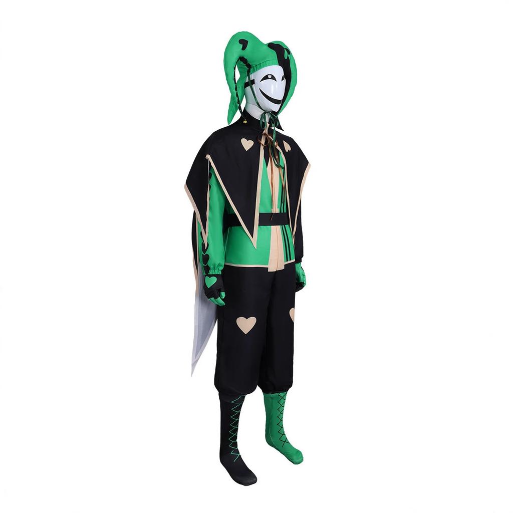 Freak Circus Cos Costume Pierrot Full Set Horror B Game Cosplay Halloween Clown Freak Costume