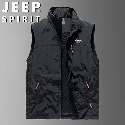 JEEP SPIRIT Pánska vonkajšia vesta so stojačikom