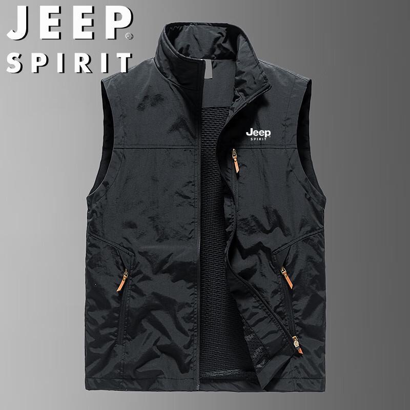 

JEEP SPIRIT Men s Stand Collar Outdoor Vest XL