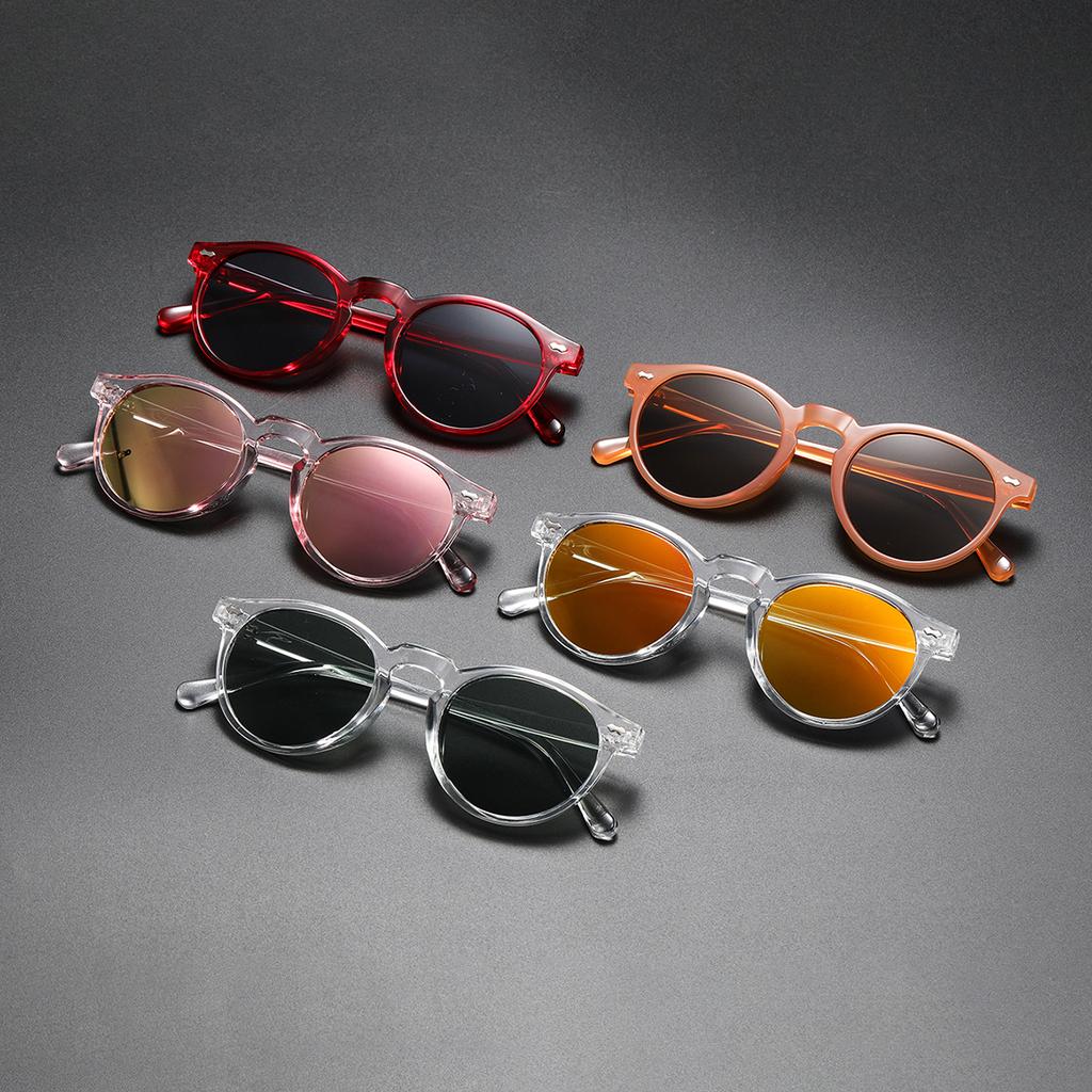 Artistic and Retro Glasses, Round and Fashionable Rice-stud Sunglasses, Tortoiseshell Leopard Print Sunglasses