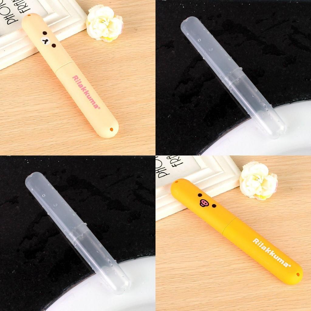Colorful Portable Toothbrush Cover Holder With Cute Bear Design For Travel Protection