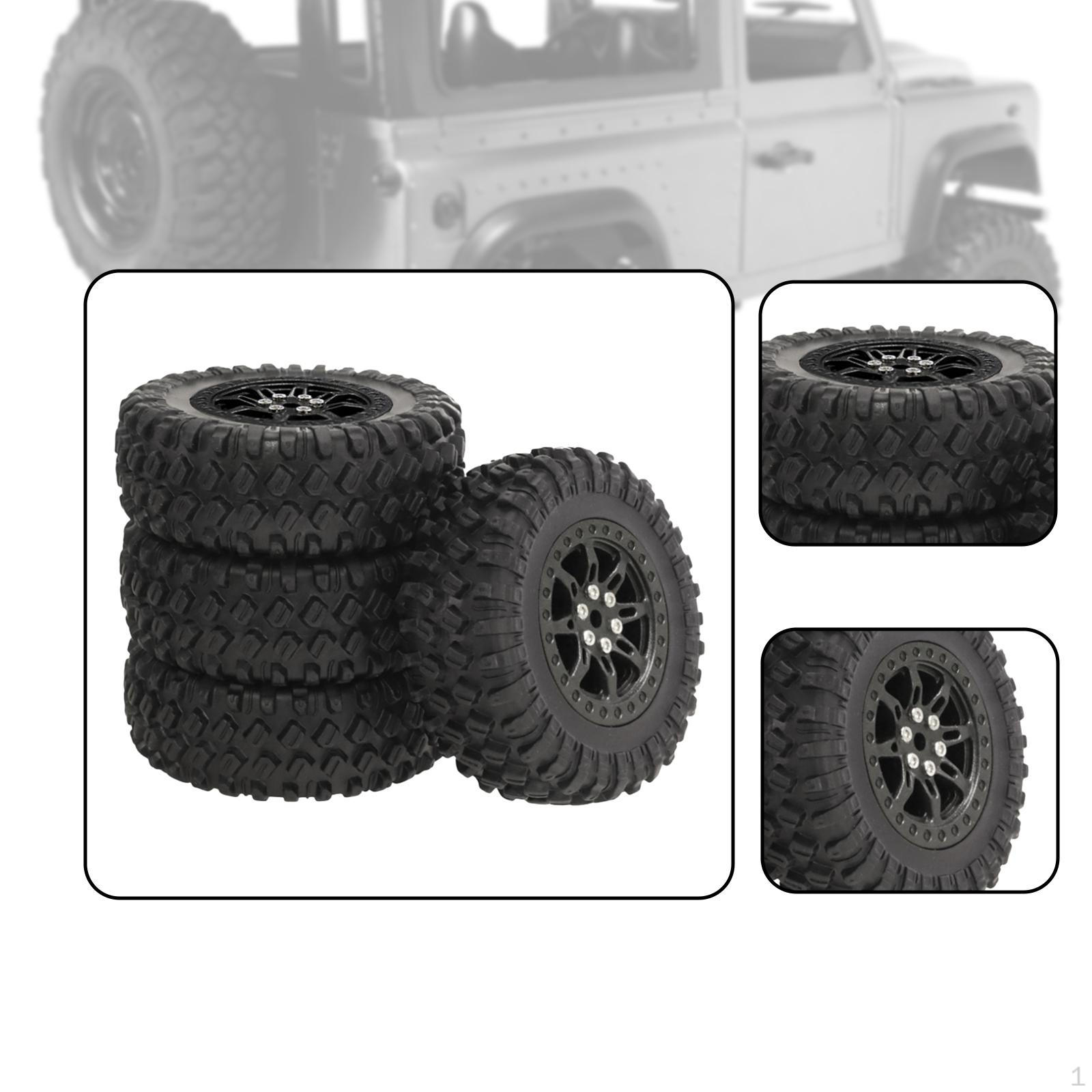 

4 Pieces RC Car Tires DIY Modification High Performance Upgrade Accessories Wheel срібний