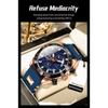 POEDAGAR Orologio Militare da Uomo di Lusso Impermeabile Luminoso Data Sportivo Cronografo Cinturino in Silicone Orologi al Quarzo