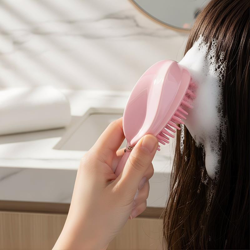 1pcs Silicone Scalp Brush Hair Washing Massager Comb for Sensitive Scalp Care and Daily Shower Routine