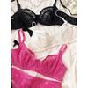 Set de lenjerie intimă franțuzească sexy pentru femei Set de sutien cu broderie din dantelă ultra subțire, confort de vară, sutien respirabil și seturi de lenjerie cu spatele T