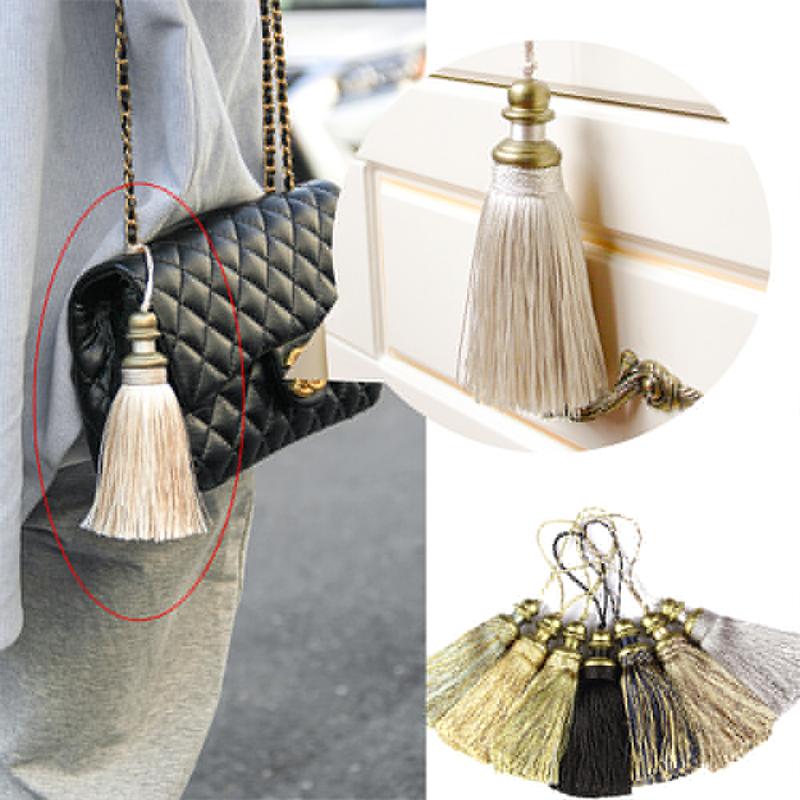 1Pc Goldene Quasten Handwerk Trim Hängenden Seil Seide Fringe Vorhang Dekor Hause Zubehör Wohnzimmer Schmuck DIY Dekorative