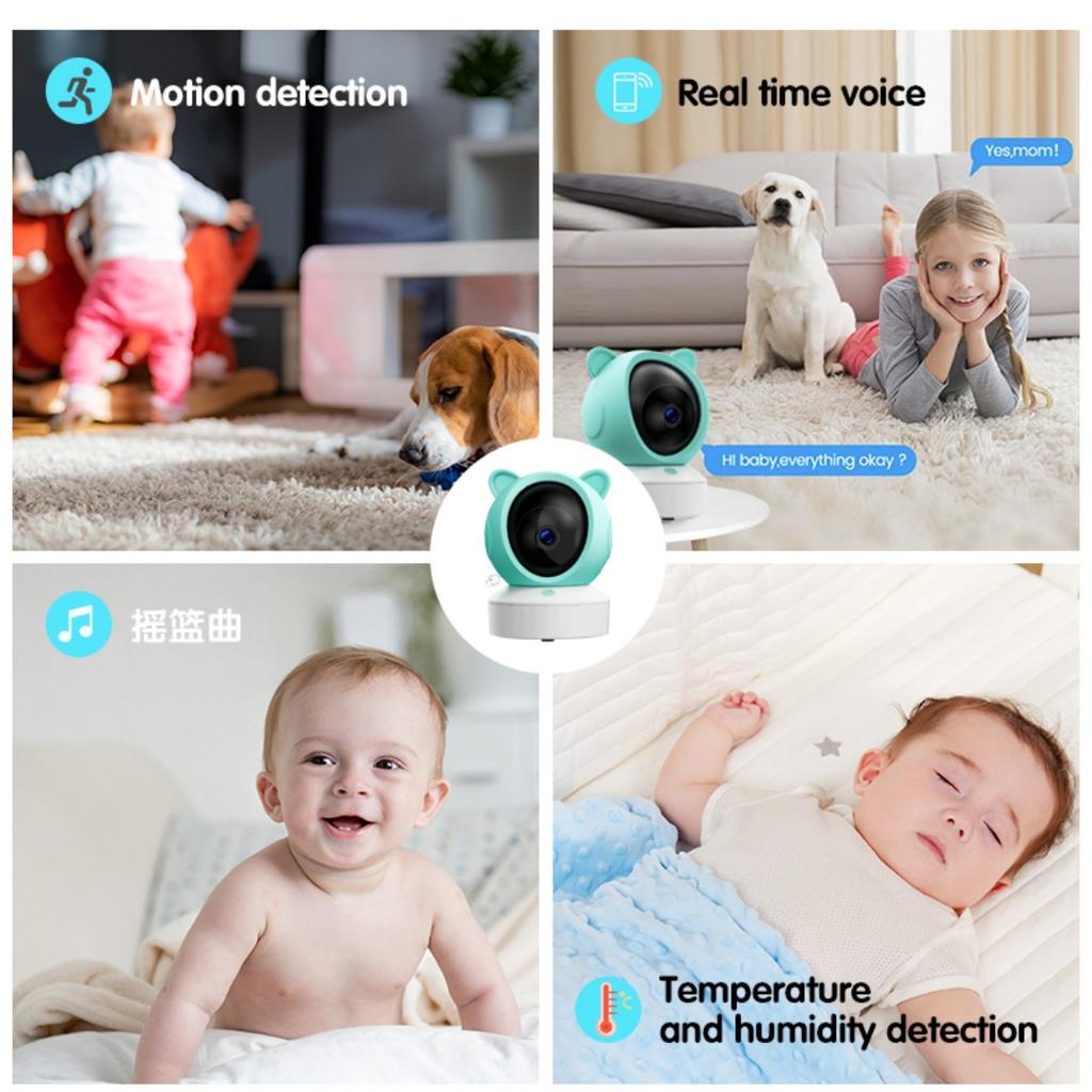 Monitor pentru bebeluși Bluetooth 2K cameră de înaltă definiție cântec de leagăn multifuncțional, monitor pentru bebeluși