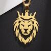 Street Trend Hip-hop Lion Head Domineering Jewelry Pendant Necklace
