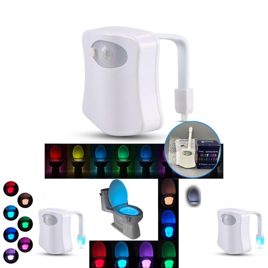 Modern Minimalist Toilet Night Light With 8 Color Led Sensor For Bathroom Ambiance