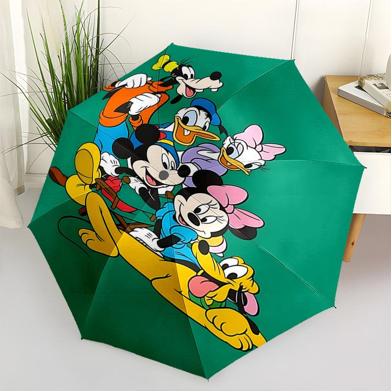 

Mickey Mouse Themed Automatic Opening and Closing Umbrella, Brightly Colored 8-rib Portable Umbrella, Suitable for Men and Women, A Perfect Gift for C
