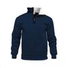 Men's Waffle Weave Autumn Casual Outdoor High-Neck Half-Zip Pocket Pullover Long-Sleeved Sweatshirt