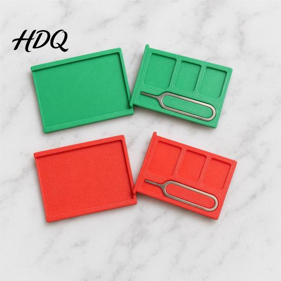 Portable SIM Card Box 2Pcs 3D Printed One-Piece Storage Box Multi-slot Case