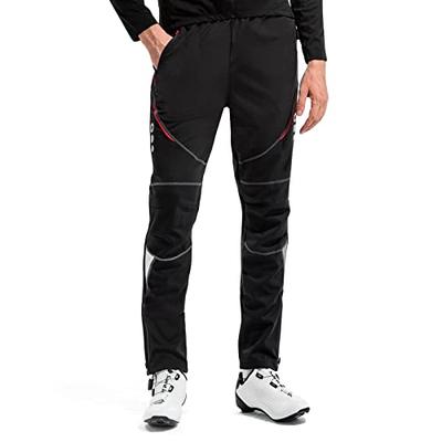 Pantalon de Cyclisme Long en Polaire Santic pour Homme, Coupe-vent et Résistant au Froid, Parfait pour l'Automne et l'Hiver, Taille L