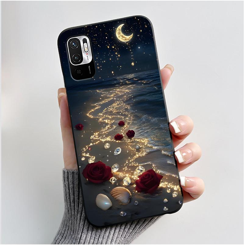 For Xiaomi Redmi Note 10 JE 10T JE Casing Cute Love Rabbit Funny Black Soft Silicone Phone Case For Redmi Note10 JE Bumper Cover