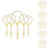 ABUL-120Pcs Baptism Rosary Acrylic Rosary Beads Mini Rosaries With Cross For The First Communion Baptism Party Favors