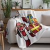 Santa Claus Throw Blanket Christmas Gift Cozy Flannel Fleece Blanket Holiday Decor Festive Home Bedding Gift for Kids Adults