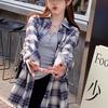 American-Style Button-Down Half-Open Collar Long-Sleeve Slim Fit Korean Base Layer Top
