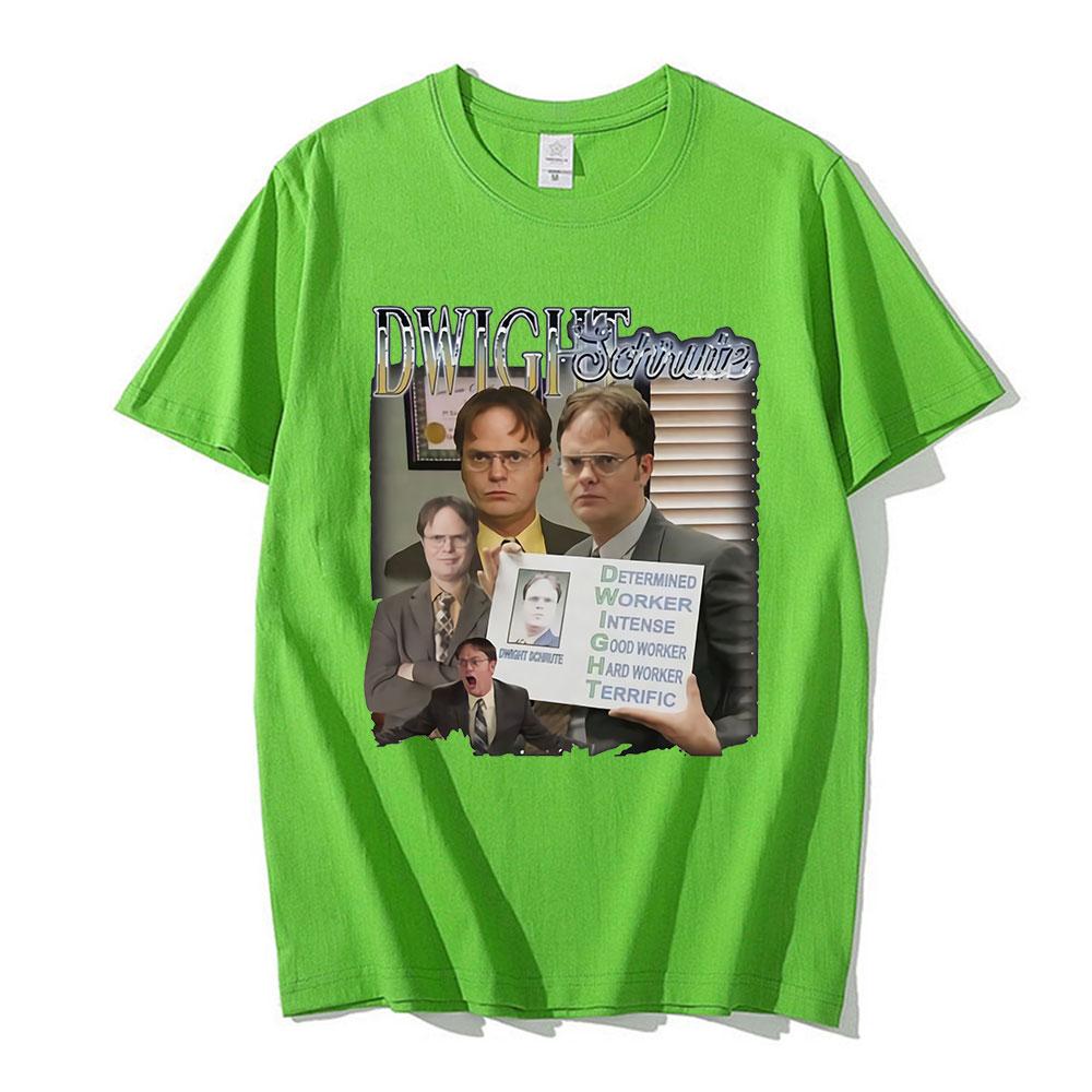 Divertente Maglietta Omaggio a Dwight Schrute Unisex a Maniche Corte in Puro Cotone Maglietta TV Show USA The Office Michael Scott Magliette alla Moda