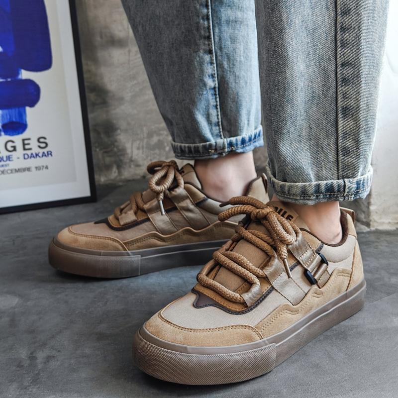 Skate Shoes Comfort Casual Vulcanized Sneakers Men Skateboarding Flat Comfortable Canvas Casual Breathable Sneakers Street Style