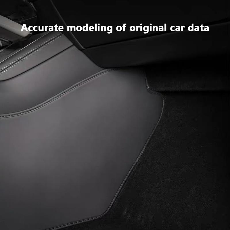 For Tesla Model YL 6-Seater / Y Juniper Central Control Side Extended Anti Kick Pads Leather Console Anti-dirty Protective Cover