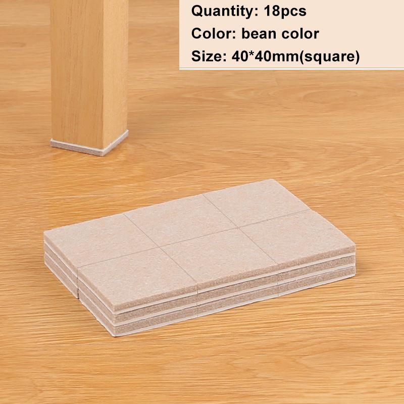 Felt Pads Furniture Feet Protector 5mm Square Table Chair Leg Stickers Cover Mats Wood Floor Protectors Bottom Anti-Slip Pads