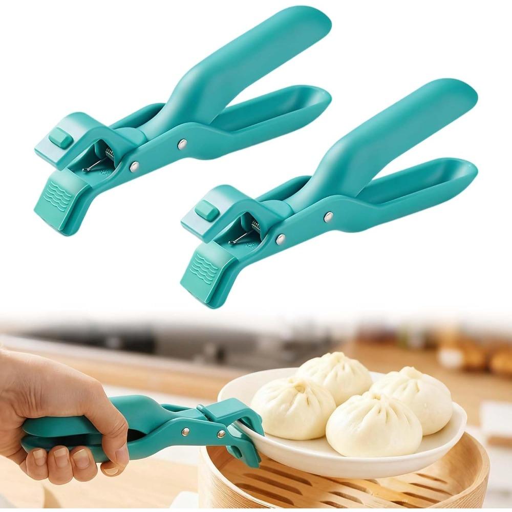 Multi-Purpose Anti-Scald Bowl Holder Clip, 2026 New Multi Purpose Hot Plate Gripper, Anti-Scald Bowl Dish Grippers for Kitchen (2 Pcs-Green)