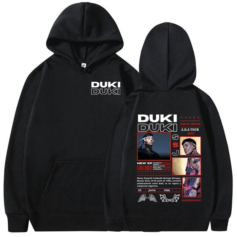 

Rapper Duki Modo Dlablo ADA Tour 2025 Hoodies Men s Clothing Fashion Hip Hop Sweatshirts Oversized Long Sleeves Fleece Pullovers 3XL