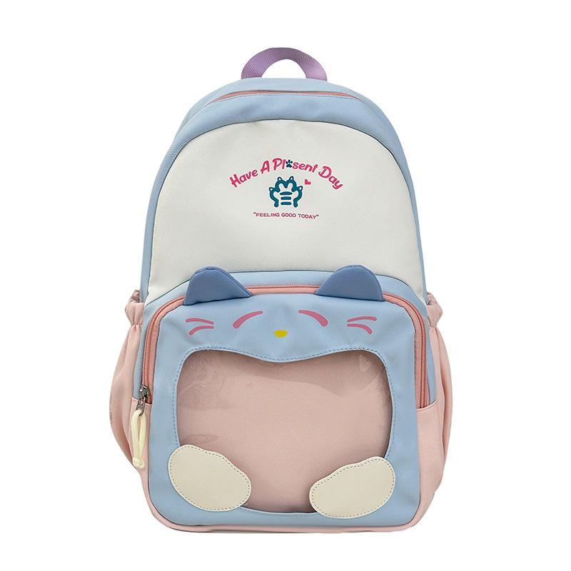 Schoolbag Cute Cat Ears Student Backpack New Large Capacity Junior High School High School Start Backpack High Value Student Schoolbag