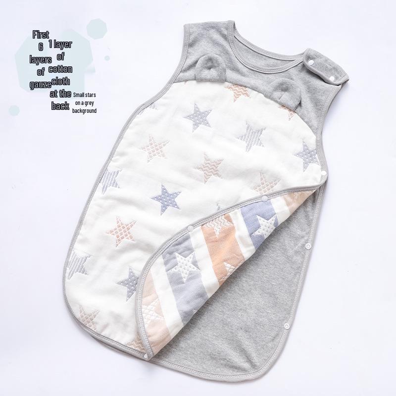 Pure Cotton Baby Sleeping Bag - All-Season Quilted Anti-Kick Blanket for Newborns