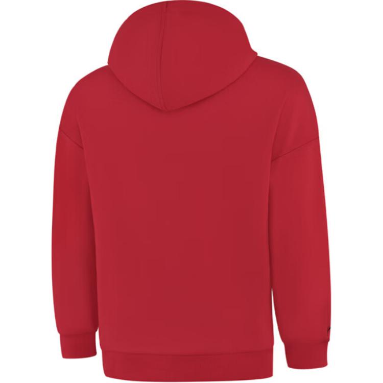 Li Ning Comfortable Casual Solid Color Hoodie Unisex Hoodies Bull-Red AWDUD09-8