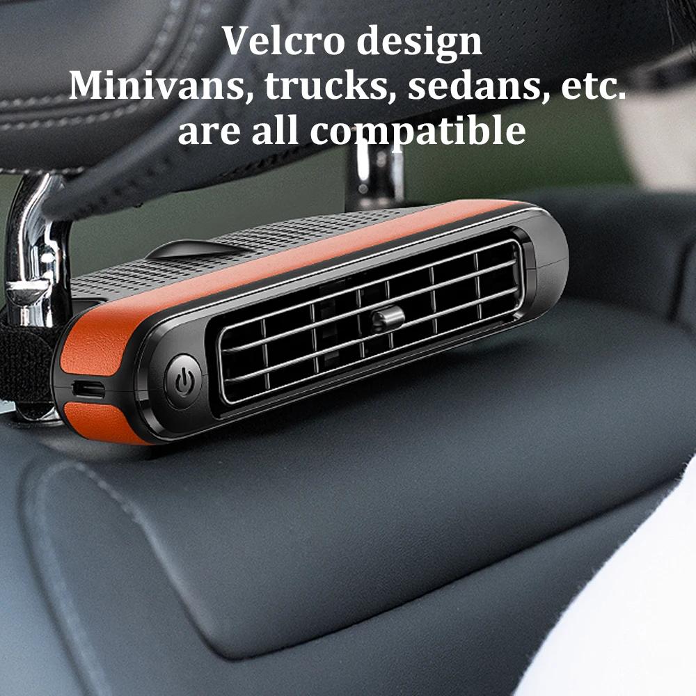 Electric Car Fan Auto Backseat Fan Space-saving Design Type-C Power Cord Wide Range Of Uses Quiet And Powerful
