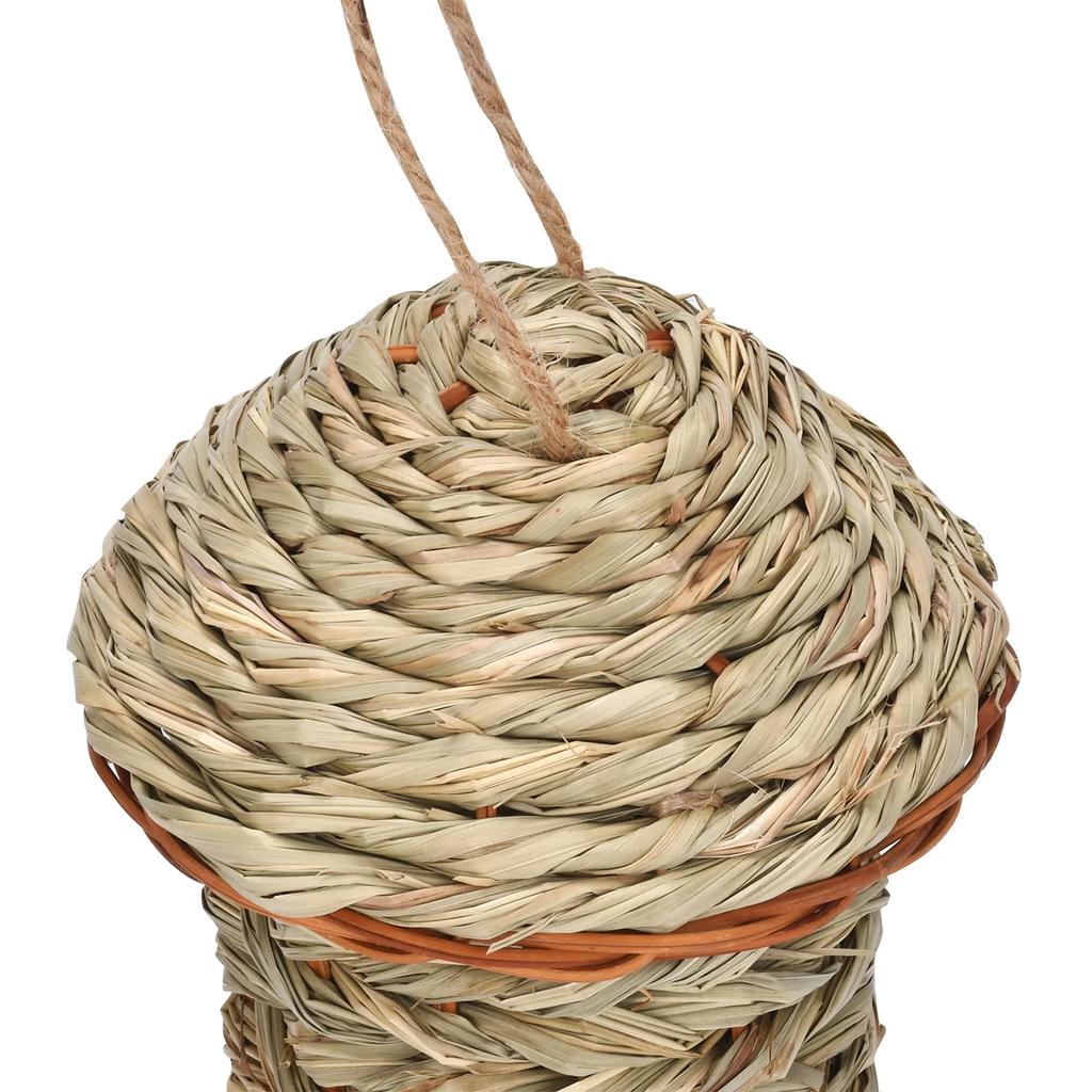 Hand-woven Straw Bird's Nest Parrot Hatching Outdoor Garden Hanging Bird Nest Hatching Breeding House Nest Bird Accessories