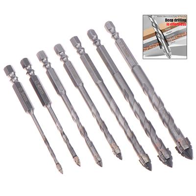 1Pcs Four-Flute Sawtooth Eccentric Drill Bit Professional Carpentry Tools For Glass Ceramic Concrete Brick Metal Drill Bit Set