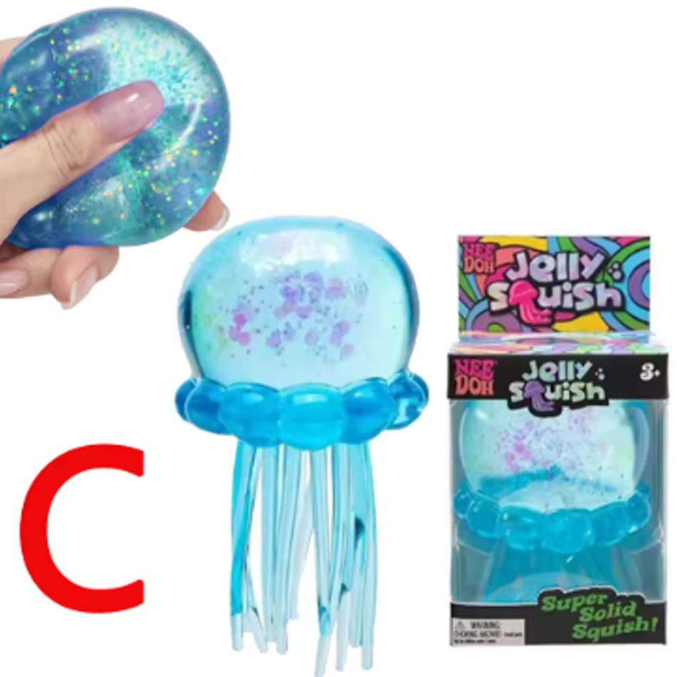 1 ks nová medúza squishy hnětací hudební hračka pro dospělé na odbourání stresu mačkací senzorické hračky dekompresní simulace medúza party dárek