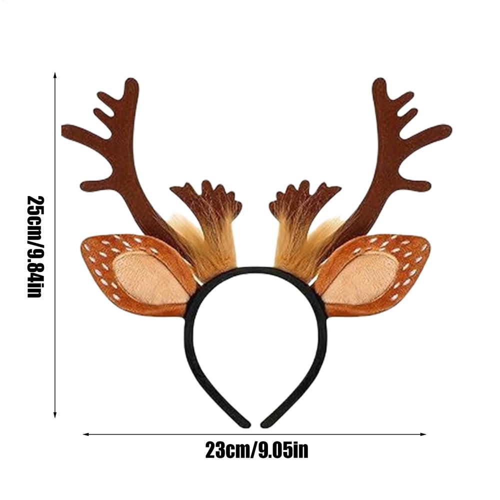 Christmas Headband Deer Antlers Headband Christmas Cosplay Headwear Cute Dress Up Hairband for Cosplay Costumes and Accessories
