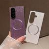 Magnet Magnetic Mini Diamond Glitter Phone Case For Samsung Z Fold 7 6 5 4 3 For Magsafe Wireless Charging Plating Cover