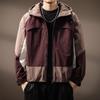 Men's Trendy Retro Patchwork Hooded Jacket: Stylish, Warm, and Perfect for Autumn/Winter