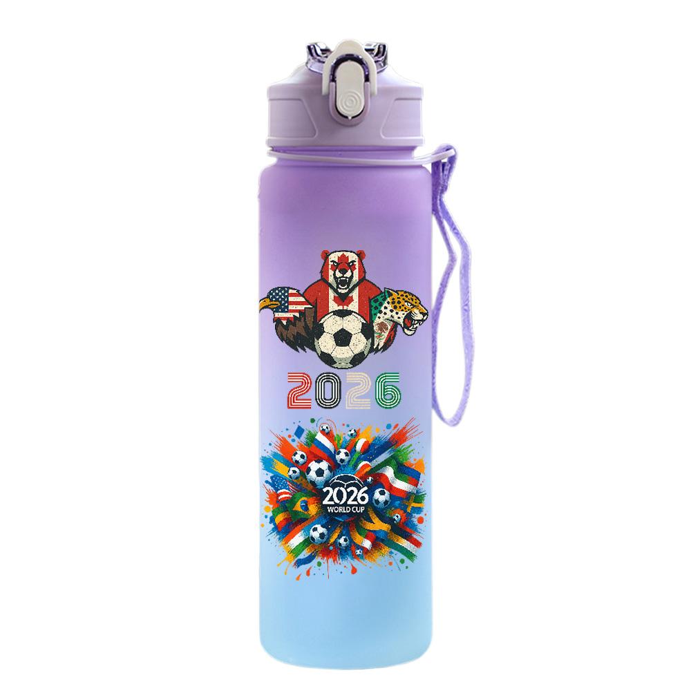 

2026 FIFA World Cup Water Cup Large Capacity Outdoor Portable Rope Drinking Bottle Gift for Boys and Girls Football Fan Water Bottle