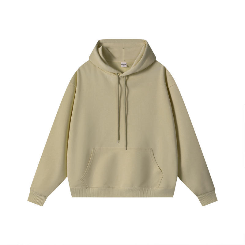 

Solid Color Hooded Pullover Sweatshirt Spring Fall Style Unisex Fashion Workwear Hoodie Youth Trend Streetwear S